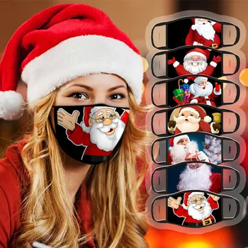 

5pc Christmas Fashion Adult Washable Floral Printing Adjustable Breathable Protections Dustproof for Home Party Fast Delivery