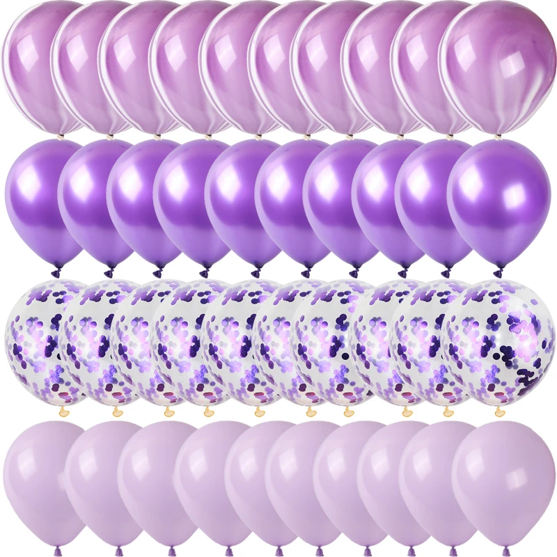 Party Supplies Purple Balloon Balloons Birthday Purple Baby 40pcs