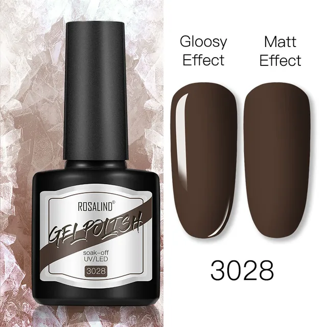 ROSALIND 8ml Gel Nail Polish Shiny Matte Effect Gel Polish For Manicure Nail Art Design Semi Permanent Painting Varnishes Gel RS17-3028
