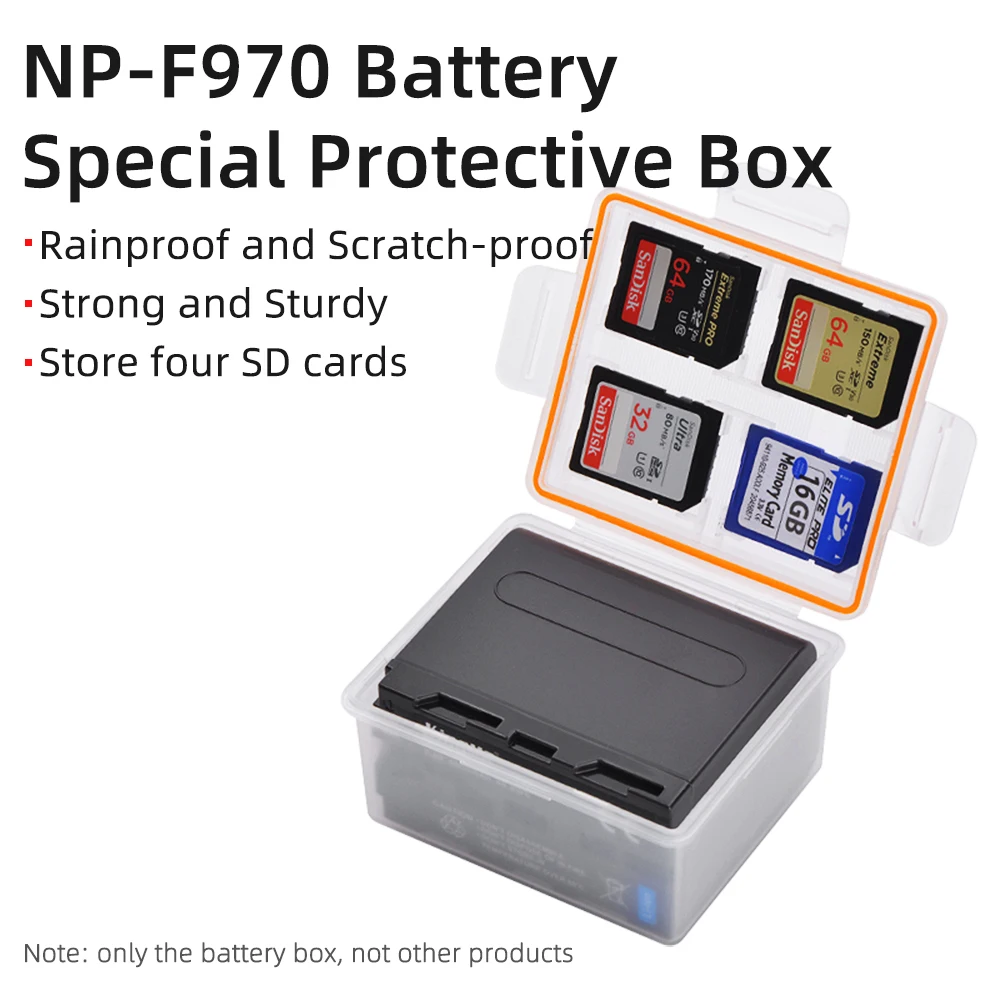 KingMa NP-F970 Plastic Battery Storage Case Holder Box For Sony HVR-HD1000C 1500C 2500C DSR-DP198P HXR-NX3 |
