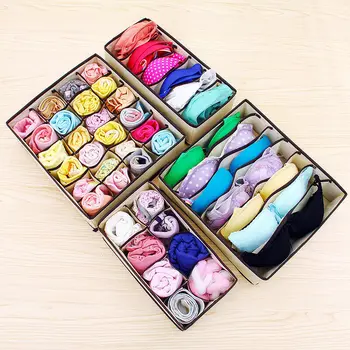 

Non-woven fabric underwear organizer Bras socks drawer organizer Foldable underwear box Wardrobe clothes storage box