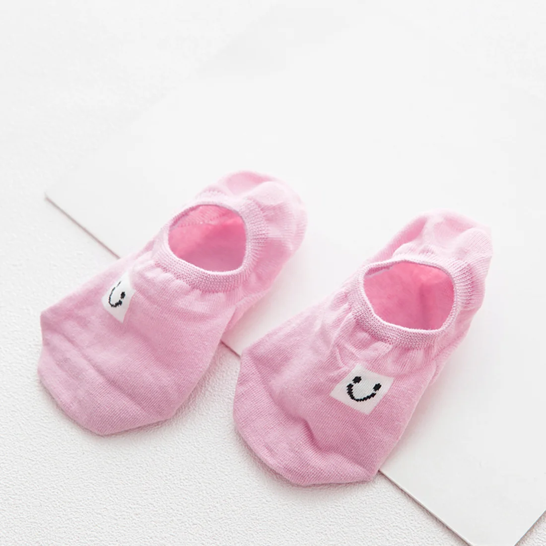 Boat Socks Smile Face Summer Breathable Comfortable Casual GirlSocS Good Quality Expression Socks 5 Pairs Of Silicone Invisible
