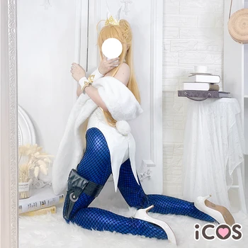 

New!!Anime Fate Grand Order FGO Ruler Arutoria Pendoragon Cosplay Costume Rabbit Swimsuit Cos Sexy Dress H