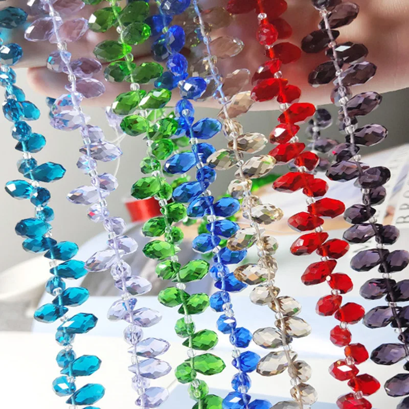 Top Drilled Teardrop Faceted Crystal Glass 6x12mm 8x13mm 10x20mm Loose Pendants Beads for Jewelry Making DIY Earring Findings teardrop pear shape faceted crystal glass 5x3mm 7x5mm 12x8mm 15x10mm 18x12mm loose crafts beads for jewelry making diy