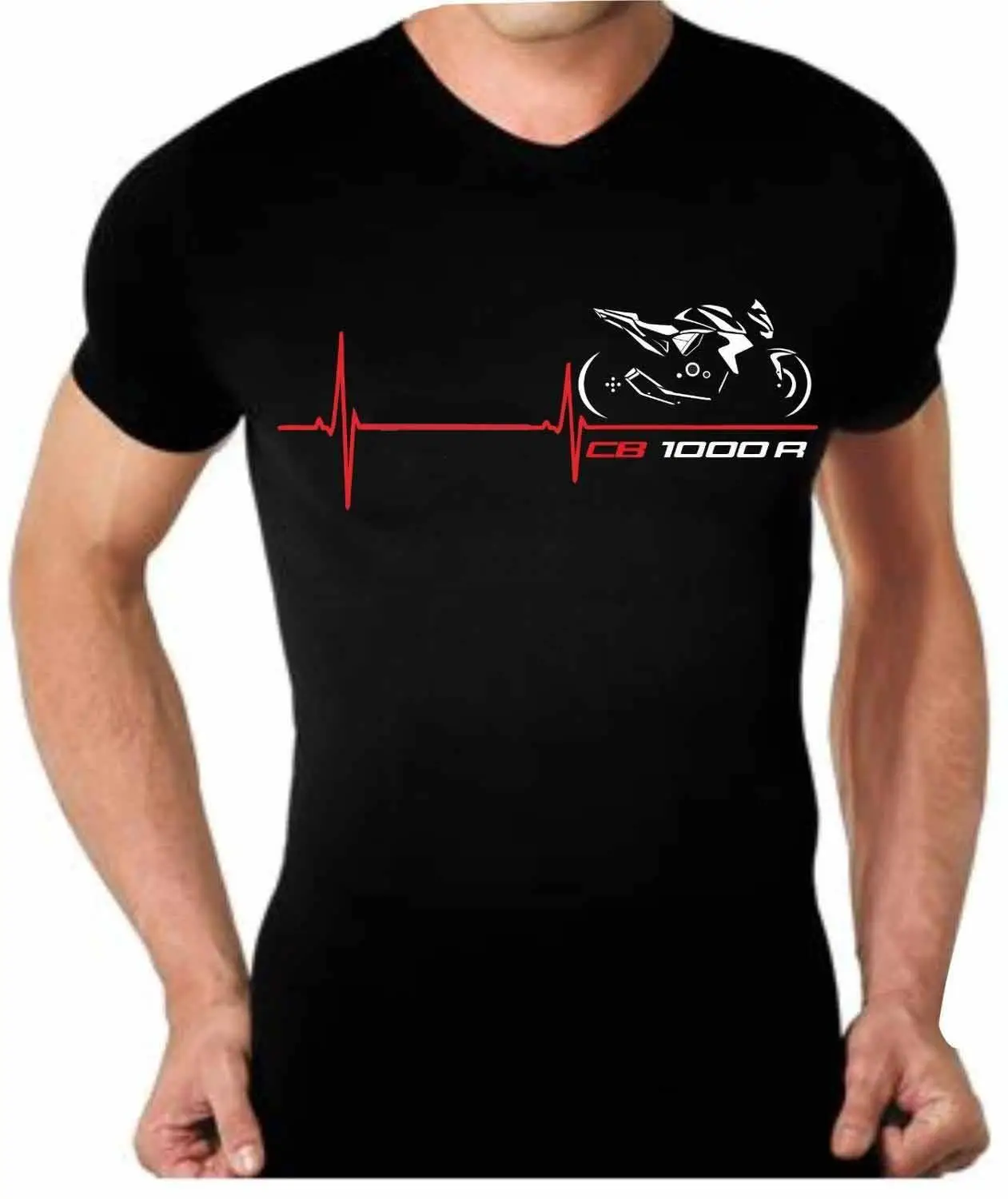 Gouden shirt New 2020 Summer Style T-Shirt T-shirt for HON CB 1000R Motorcycle Heart Beat TSHIRT 1000 R Shirt | Мужская одежда
