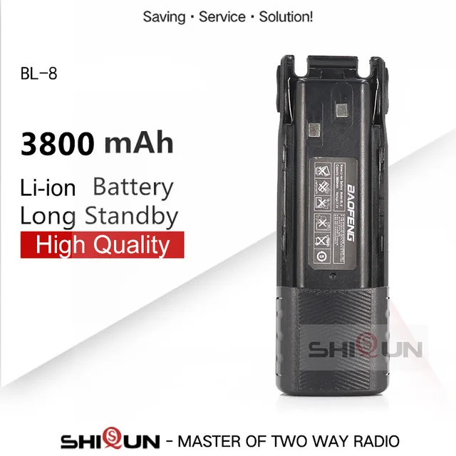 Original BL-8 Battery for Baofeng UV-82 2800mAh Optional 3800mAh battery for uv 82 UV82 UV-8D UV-89 UV-82HP UV-82HX UV-82 Plus target walkie talkie Walkie Talkie