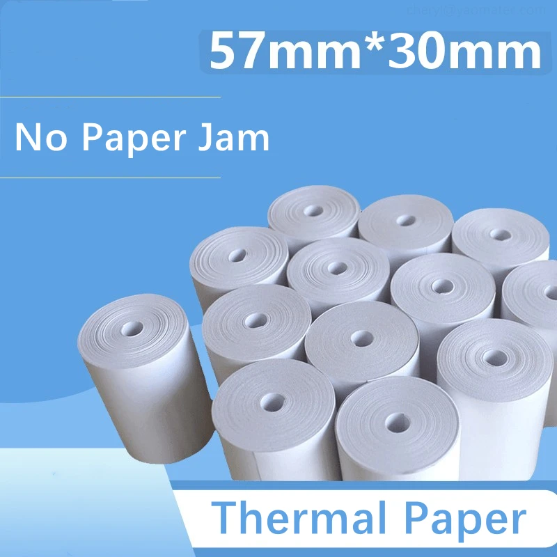 Thermal Printing Paper 57*30mm 8 Rolls 6.5 Meters Thermal Paper for Cash Registers POS Printer Accessories thermal cash register paper