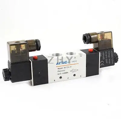 

AC220V 6VA 3/8" Inlet 2 Position 5 Way Solenoid Valve 4V320-10