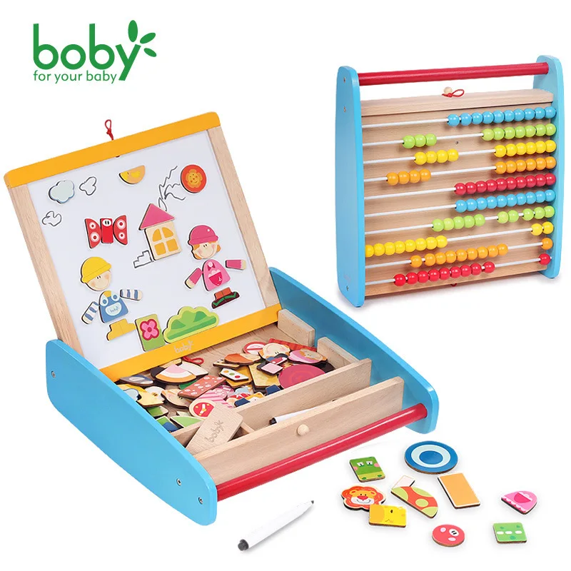

Boby Multi-functional Stationary Box Children Calculation Frame Magnetic Joypin Double-Sided Sketchpad Early Childhood Education