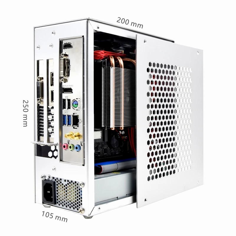 PC Gaming Case ITX MINI Small Case SPCC Suitcase Portable HTPC Desktop Computer Empty Chassis S3 C