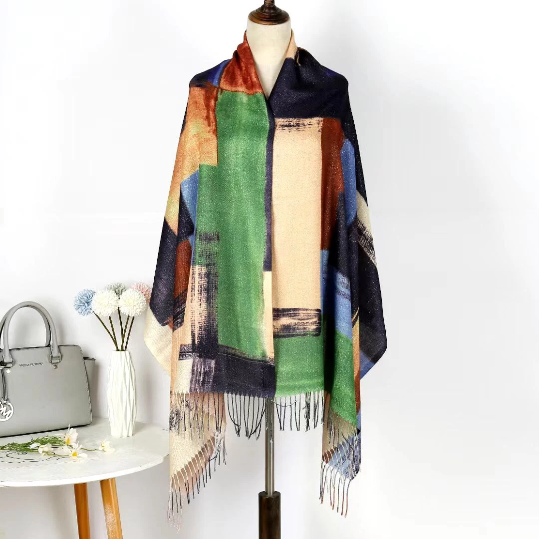 Bufandas Cachemira para mujer, bufanda clásica con borla, los mejores regalos de la abuela, capa de Shhawl informal para invierno, novedad|Bufandas de mujer| - AliExpress