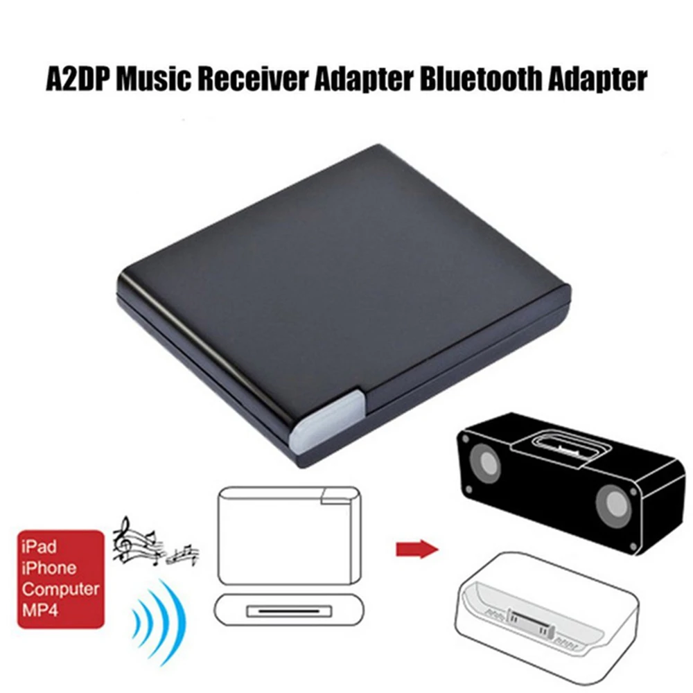Kqiang 30 Pin Bluetooth A2DP Adapter Audio Receiver Compatible for All Devices Enabled with A2DP Stereo Bluetooth 