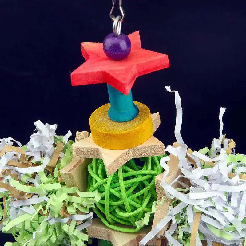 Parrot toy bird toy parrot drawing toy sepak takraw pentagram building block bite toy 3