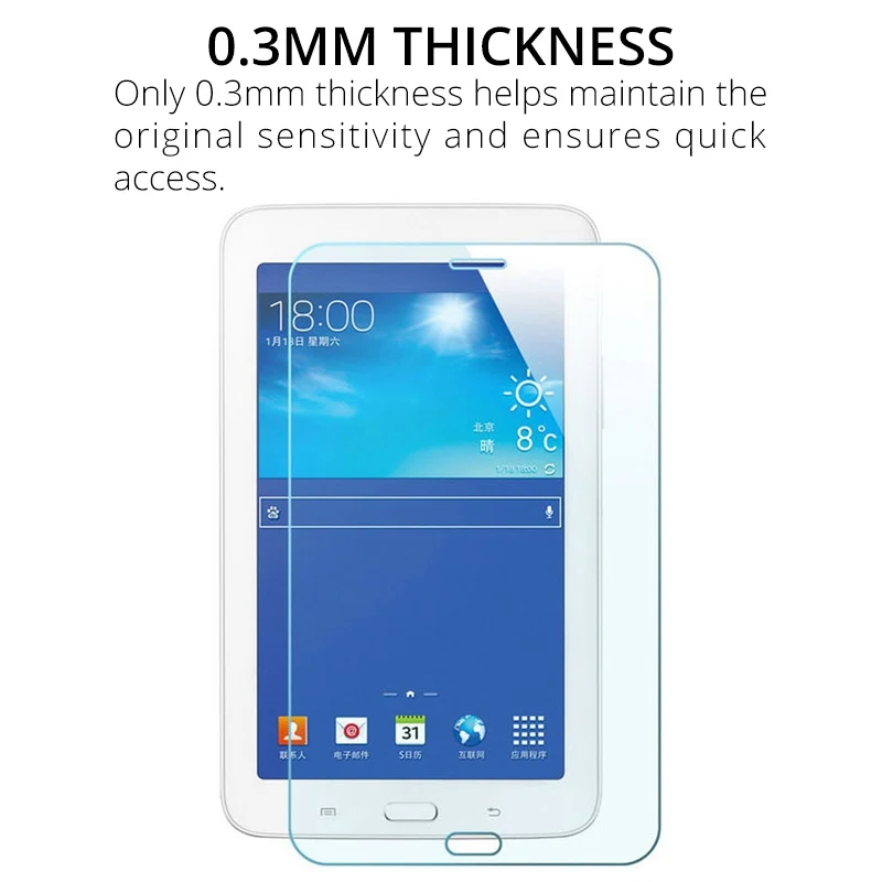 9H Hardness Tempered Glass for Samsung Galaxy Tab 3 Lite 7.0 T110 T111 T113 T116 SM-T110 T113  Screen Protector Glass Film Cover 4
