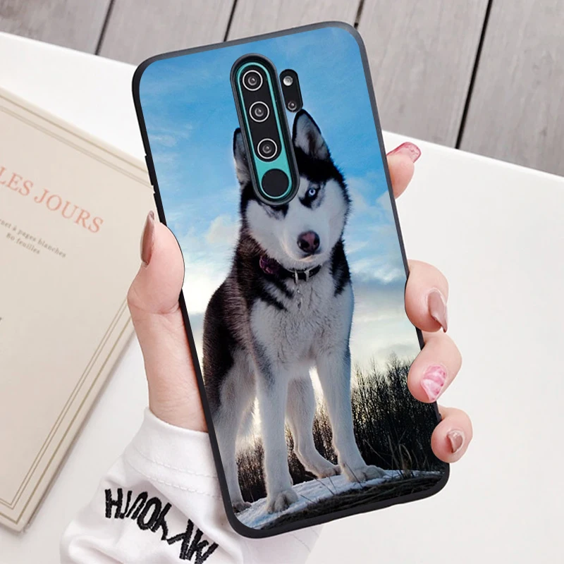 Chó Husky Silicone Ốp Lưng Điện Thoại Redmi Note 9 8 7 Pro S 8T 7A Bao xiaomi leather case