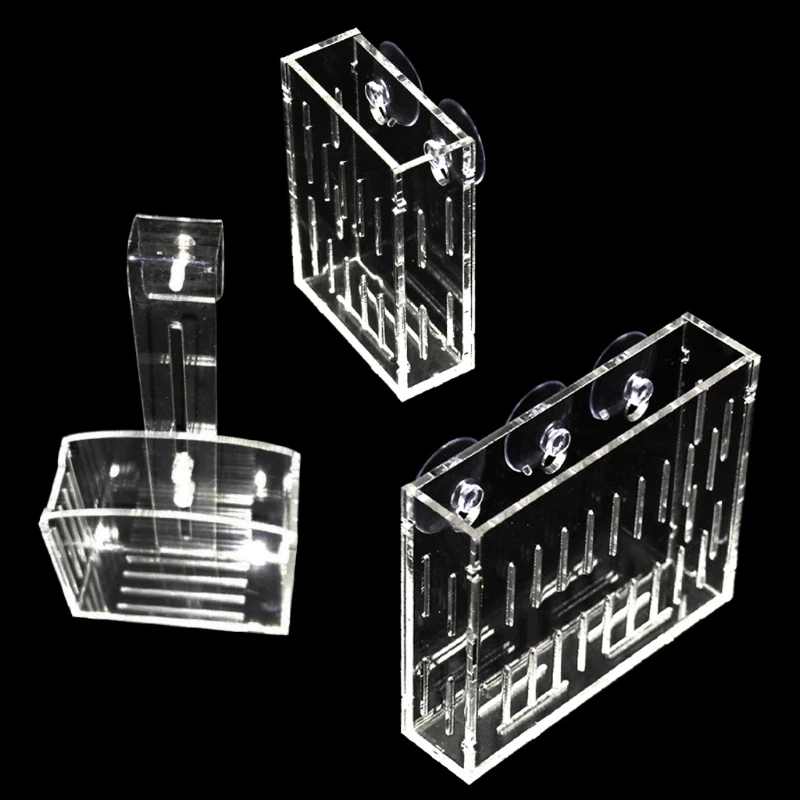 Acrylic Wall Hanging Suction Transparent Vase Holder Pot Aquarium Planting Cup Fish Tank Ornament Decor | Дом и сад