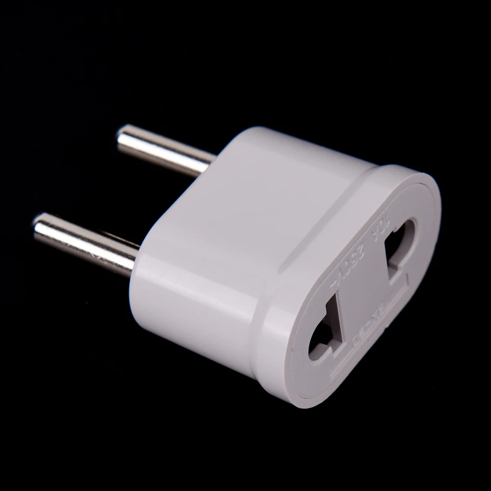 

2pcs US To EU Plug Power Adapter White Travel Power Plug Adapter Converter Wall Charger Electric Plug Power Cord Charger Sockets
