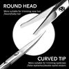 1Pcs Professional Nail Scissor Manicure for Nails Eyebrow Nose Eyelash Cuticle Scissors Curved Pedicure Makeup Tools 4
