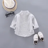 IENENS Spring Thin Shirts Baby Boys Long Sleeve Striped Print Shirts Kids Tops Tees Shirts Casual Blouse 2