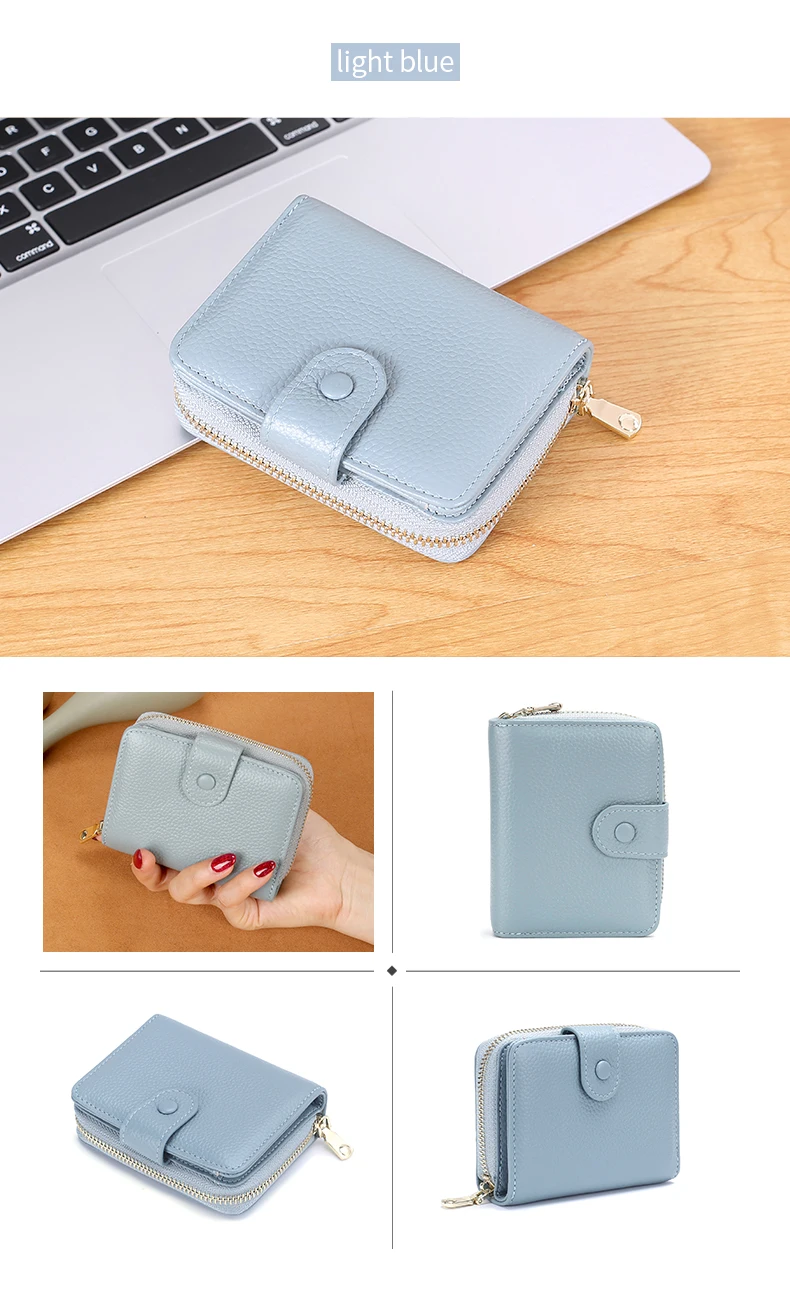 Дизайн держатель для карт женская сумка из натуральной кожи Rfid ID кредитный держатель для карт s мужской короткий кошелек с застежкой