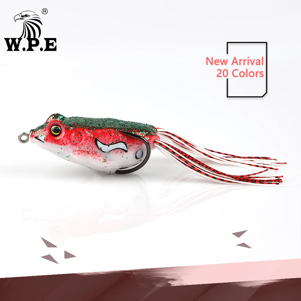 W.p.e New Frog Lure 1pcs 20 Color 20g Fishing Crankbait Simulation Soft