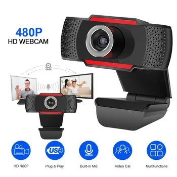 

USB Web Camera with Microphone + HD 480P 720P 1080P Mini Tripod T2 Webcams Household Computer Safety Parts for PC