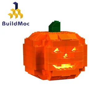 

BuildMOC Ideas Creator Halloween pumpkin lantern Pumpkin Man Vampire Building Blocks Brick Toys Mini Halloween Gift For Children