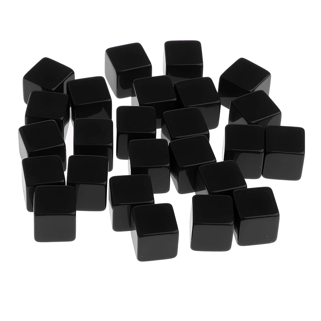 25Pieces Blank 12mm Dice D6 for D&D MTG Role Playing Game Player Toys