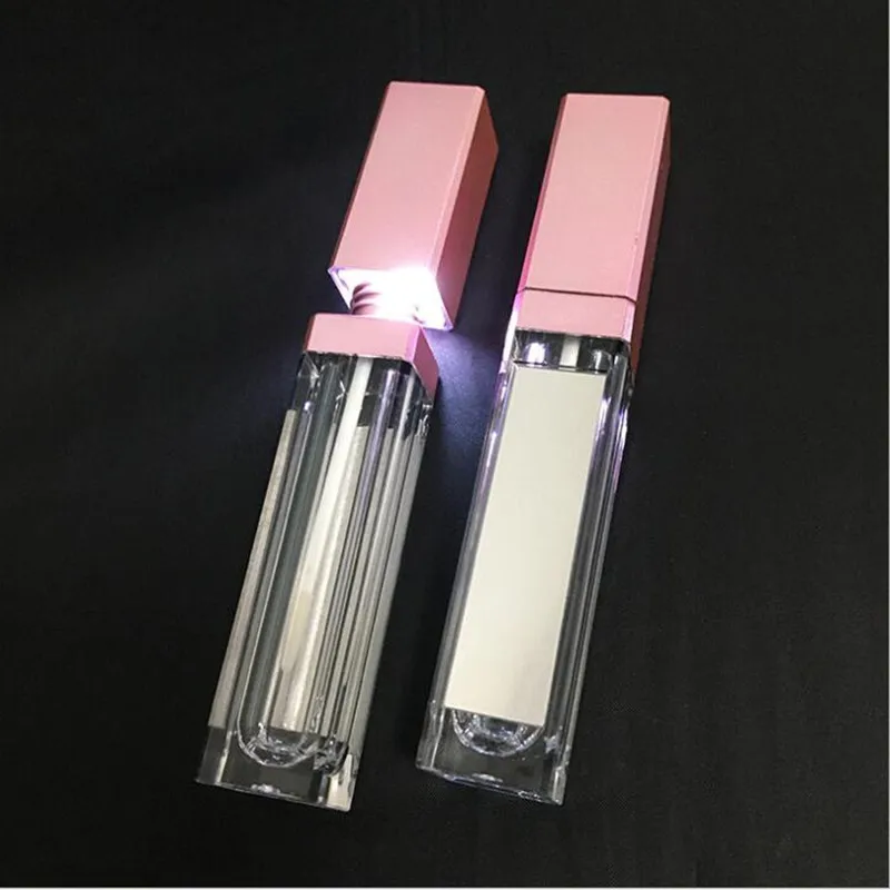 

7ml NEW Empty Lip Gloss Tubes With Mirror LED Lipgloss Bottles Lipstick Tubes Package Square Lip Tubes Makeup Refillable Tubes