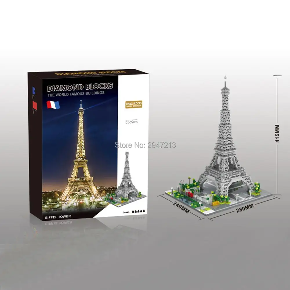 hot Lepining city classic creators famous architecture Eiffels Tower Paris France model mini micro diamond blocks bricks toys
hot Lepining city classic creators famous architecture Eiffels Tower Paris France model mini micro diamond blocks bricks toys