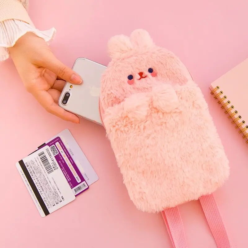 Bentoy Milkjoy, сумки-мессенджеры для девочек с кроликом, милая плюшевая сумка на плечо, сумки для телефона, корейские женские сумки через плечо, сумки для карт, ежедневная дорожная сумка