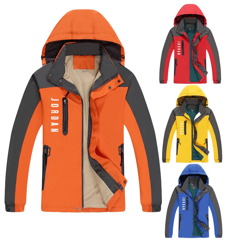 

Autumn Winter Thicken Warm Jacket Men Hooded Windbreaker Windproof Waterproof Outdoor Mountaineering Male Clothing