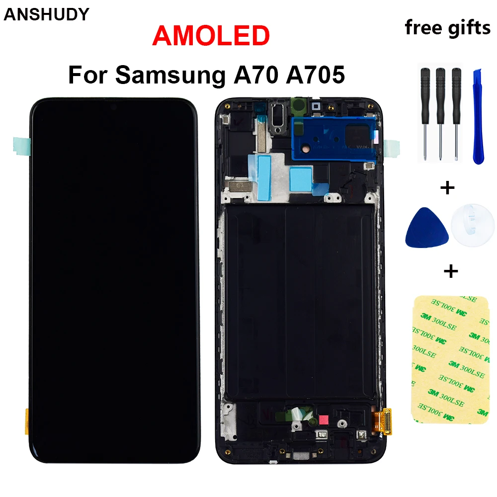 Активно-матричные осид для samsung Galaxy A70 A705 A705F SM-A705F ЖК-дисплей кодирующий