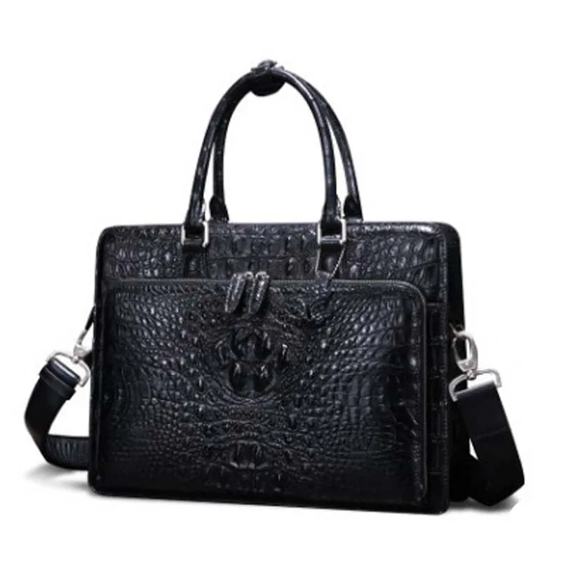 

xige crocodile men briefcase male Commercial package handbag crocodile leather The computer One shoulder men bag