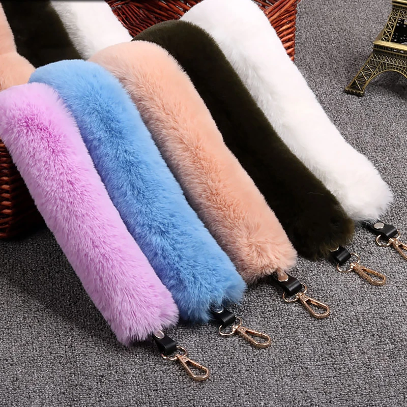 fluffy bag strap
