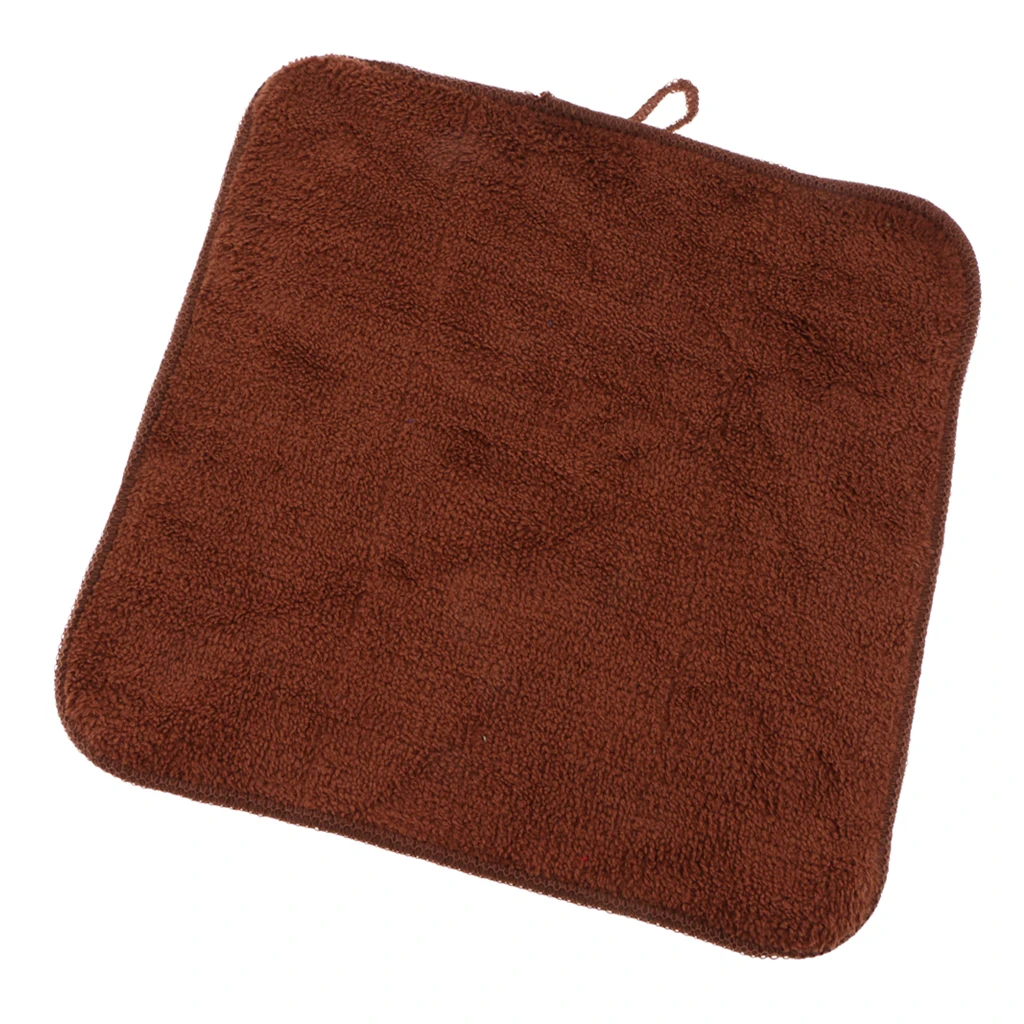 Soft Coral Fleece Towel Kitchen Wash Auto Car Home Cleaning Washable Cloth Blue 29.5 x 29cm
