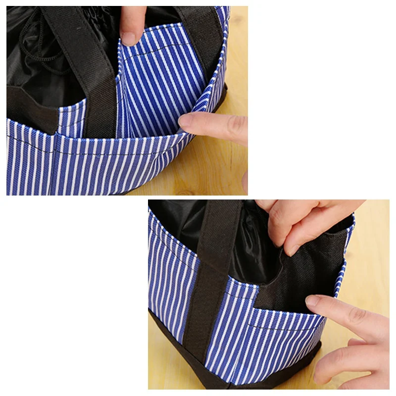 New Oxford Striped Students Kids Food Insulation Bags Baby Bottle Thermal Bag Home Picnic Tote Thermo Drawstring Lunch Bags