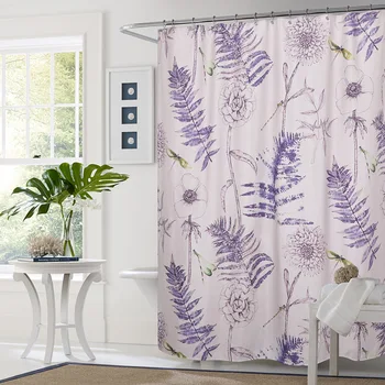 

European Flower Printing Waterproof Shower Curtain Home Bath Bathroom Polyester Fabric#SXKQDF
