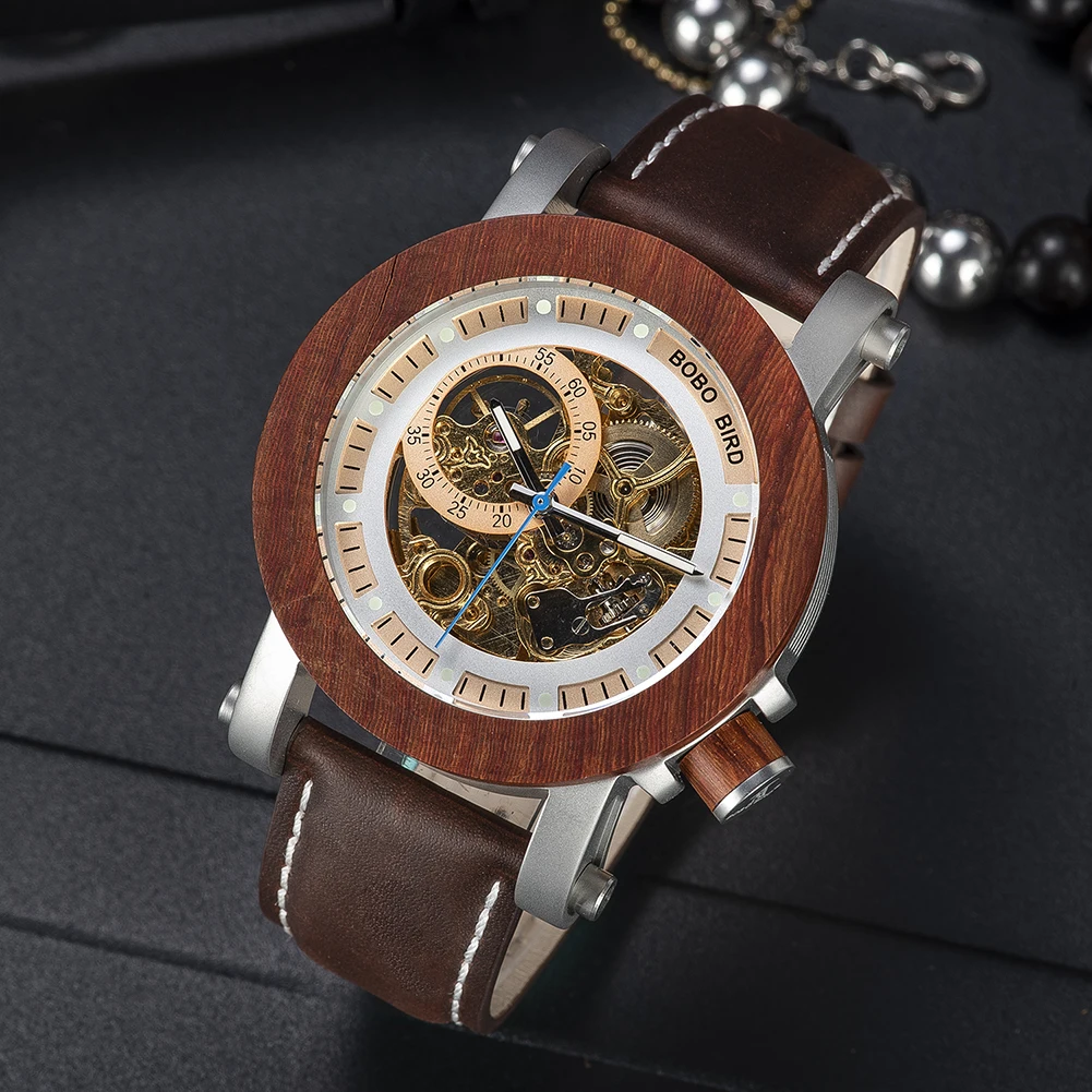 Relogio Masculino BOBO BIRD автоматические часы для мужчин лучший бренд класса люкс механические наручные часы мужские erkek kol saati дропшиппинг OEM