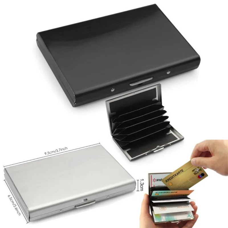 Credit Card Holder ID Cardholder Wallet Metal Case for Men Women