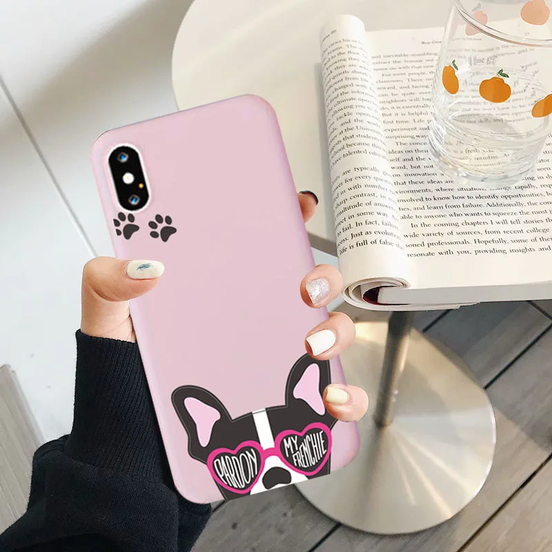 Милый чехол Brindle Frenchie Puppy для IPhone 11 Pro X XR XS Max 8 7 6 6S Plus, мягкий силиконовый чехол для телефона Capa