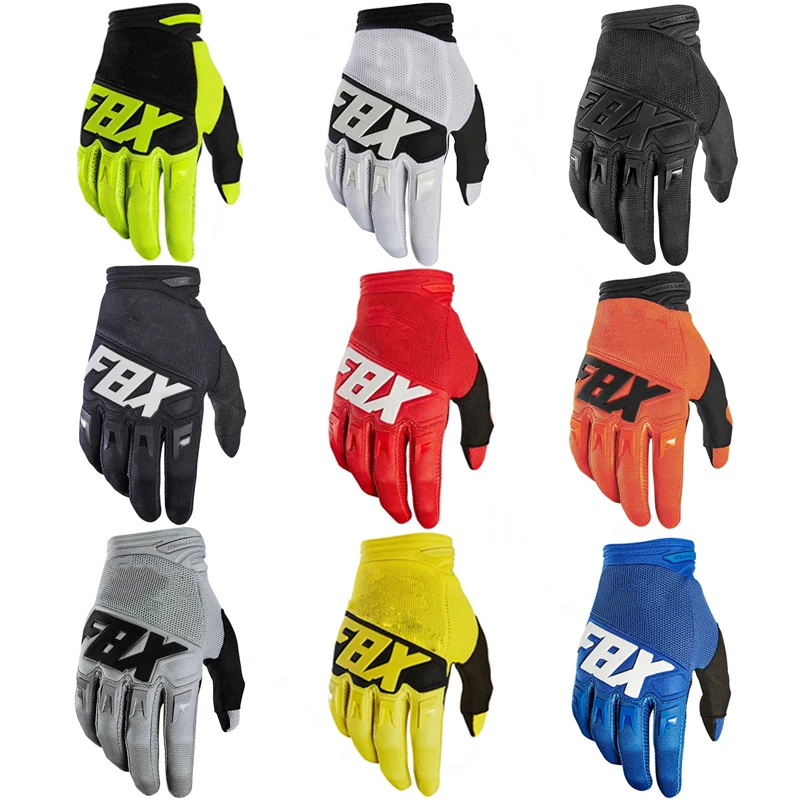 Guantes deportivos de dedos completos para motocicleta, 9 colores, MX, MTB, ATV, todoterreno