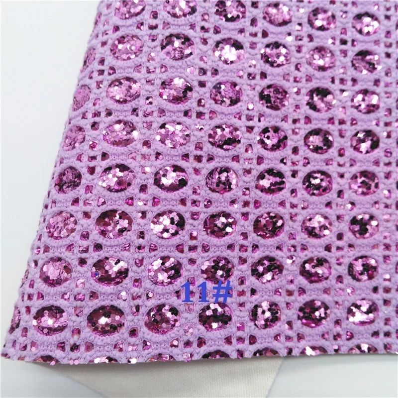 Glitterwishcome 30X134 см мини-рулон сетки блестящая ткань, Алмазные блестки кожа ткань листы, блеск винил для луков, GM445 - Цвет: 11