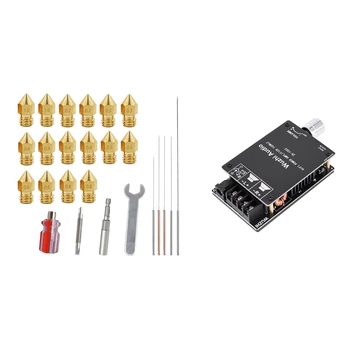 

25 PCS MK8 Extruder Nozzle Print Head with 4 DIY Nozzle Tools & 1set HIFI TPA3116 Bluetooth 5.0 Amplifier Stereo Board
