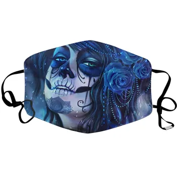 

floral mask women washable mouth masks skull print masks maska
