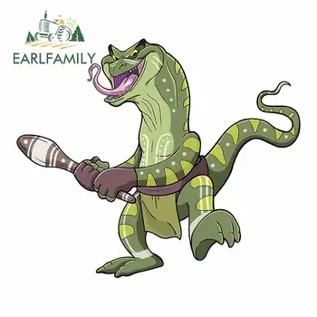 

EARLFAMILY 13cm x 11.3cm for Attack Lizard Green Decal Anime Car Stickers Occlusion Scratch Windshield Personality Car Stickers
