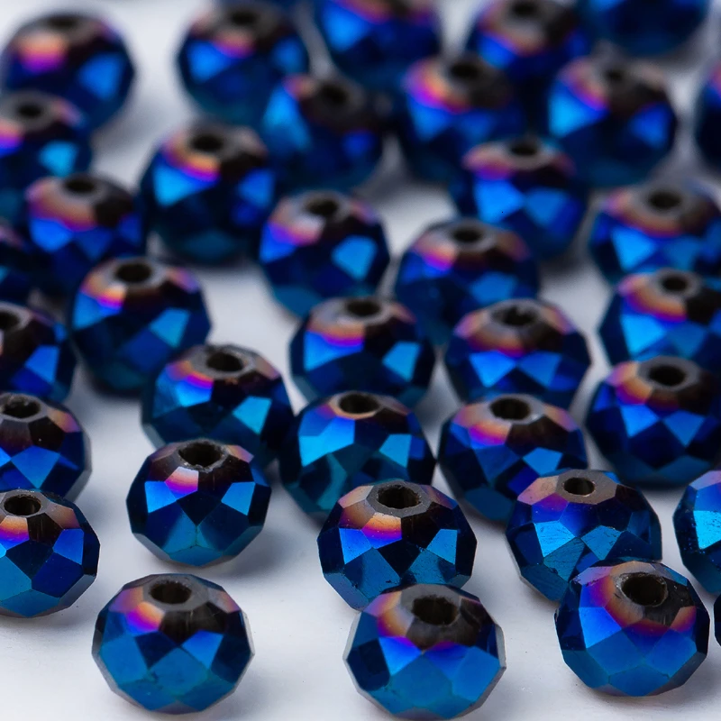 

Taidian New Crystal Glass Beads 4mm Rondelle Faceted Loose Spacer Scrub Color For Jewelry Making 10Grams About 100-150pcs