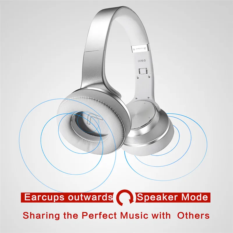 Bluetooth наушники Колонки 2 в 1 SODO складные NFC Hi-Fi стерео беспроводные Накладные наушники V5.0 с микрофоном Поддержка TF карты FM