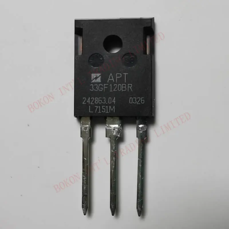 APT33GF120BR Fast IGBT 1200V 52A 33GF120BR high voltage power IGBTs TO247 IGBT 1200V 52A 297W polouta ixgh20n60a to247 in line igbt high power field effect tubes electronic components integrated circuits transistors