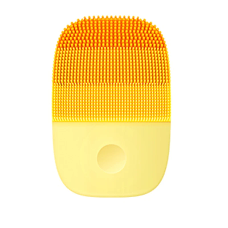 Orange InFace электрическая щетка для чистки лица, Соник для мытья лица IPX7, водонепроницаемый силиконовый очиститель для лица, Массажная щетка для ухода за кожей - Цвет: Orange